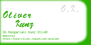 oliver kunz business card