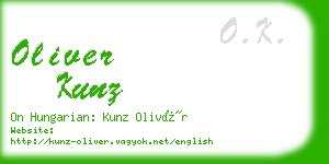 oliver kunz business card